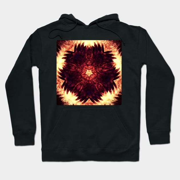 Gold Mandala Flower Hoodie by Leemo